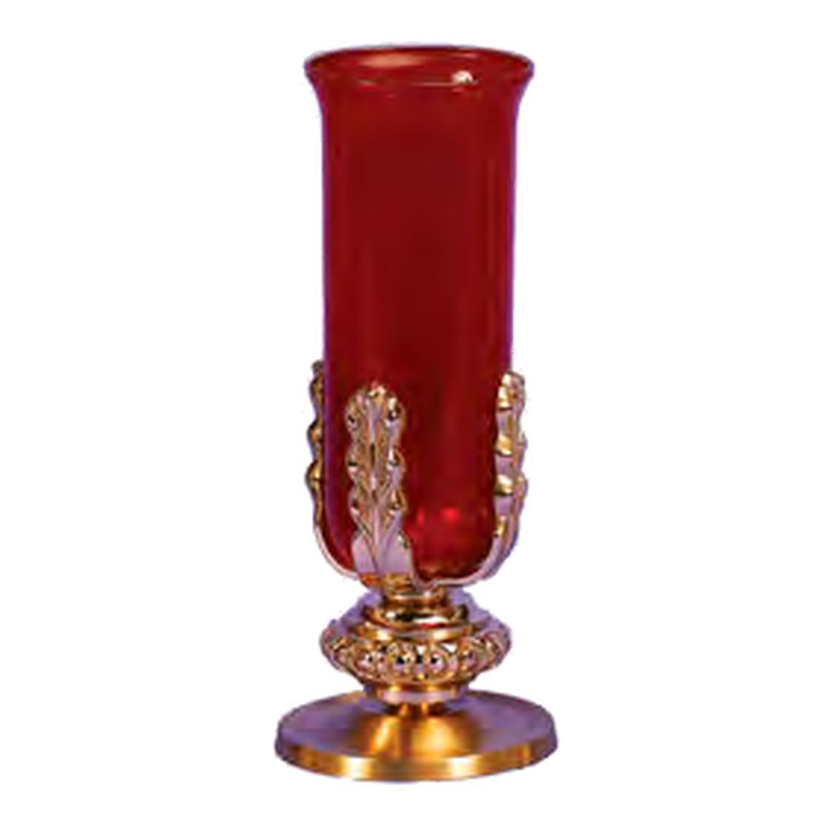 Regal Bronze 70ASL20A | 7020 Series | Altar sanctuary lamp with tall ruby globe. Original 2027 catalog photo.