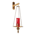 Regal Bronze 70HSL20 | 7020 Series | Hanging sanctuary lamp photographed with bracket and chain. Original 2027 catalog photo.