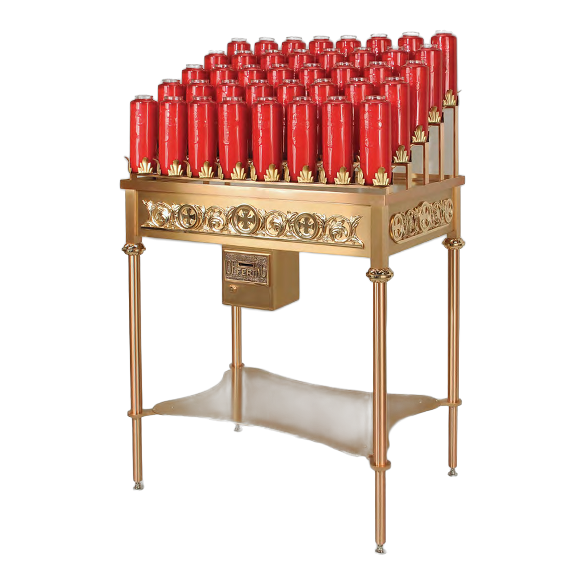 Locking Offering Box | Regal 81OF80 | shown mounted on 81VL80 votive stand, sold separately