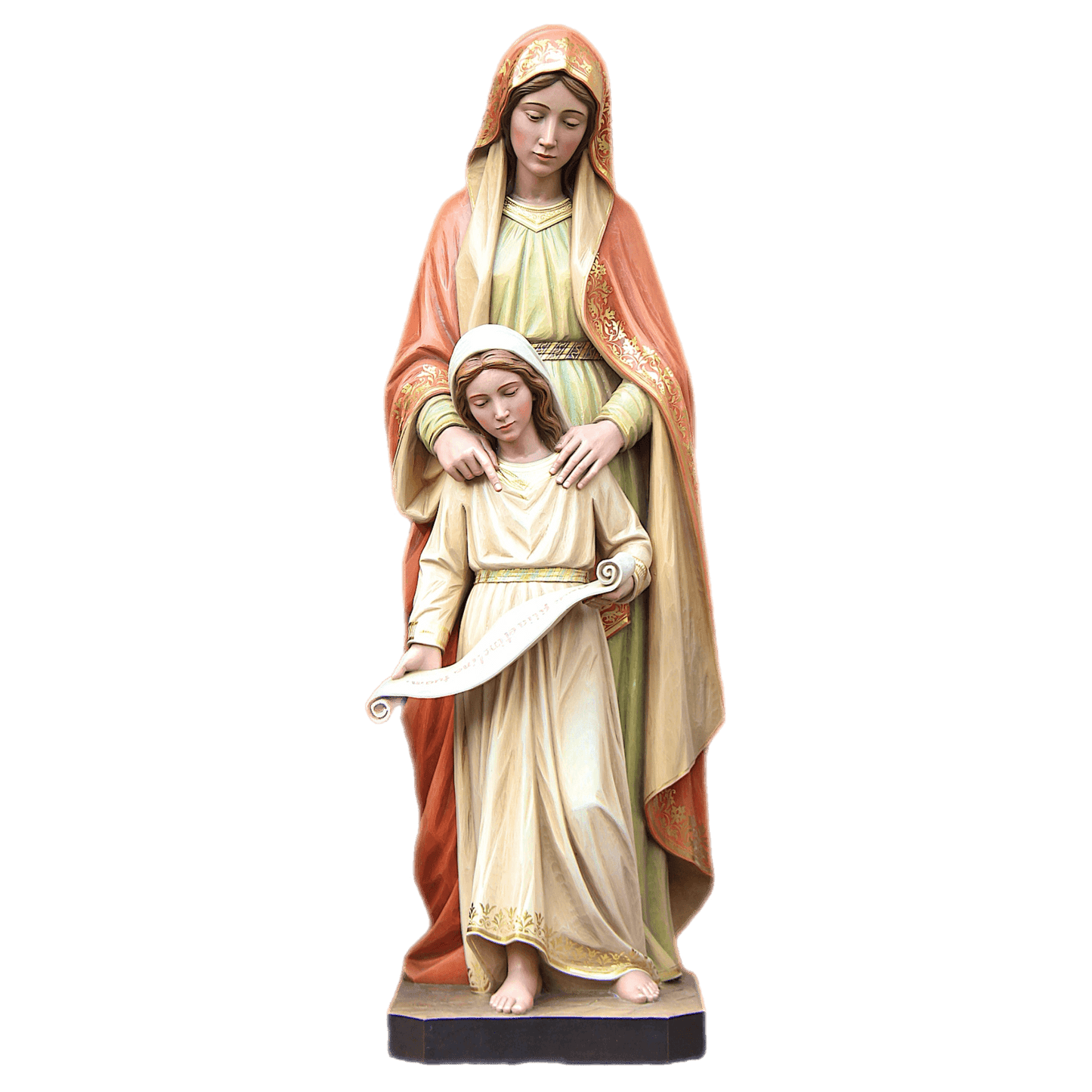 Custom Wood Carvings - St. Anne with Mary Ferdinand Stuflesser