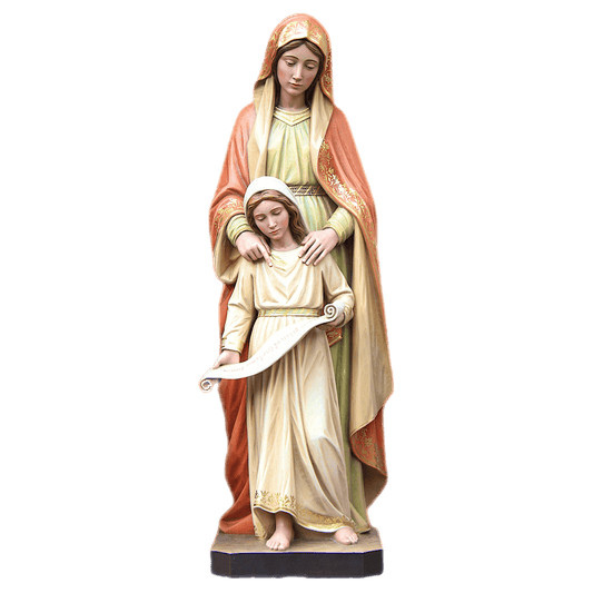 Custom Wood Carvings - St. Anne with Mary Ferdinand Stuflesser