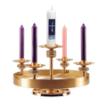 Regal 71AD30 bronze Advent wreath in satin and high polish finish