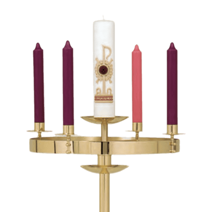 Advent Wreath | Combo Advent Wreath & Paschal Candle Holder | K556 - Ste. Emilion Church Goods