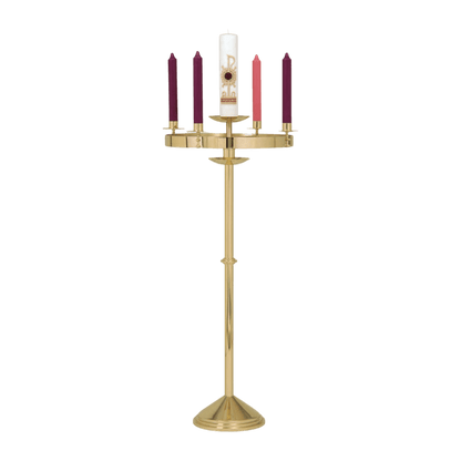 Advent Wreath | Combo Advent Wreath & Paschal Candle Holder | K556 - Ste. Emilion Church Goods