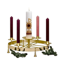 Koley's K604 solid brass two-tone Advent wreath
