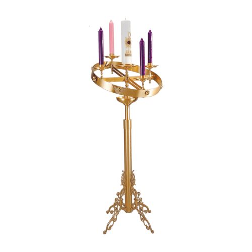 Regal 51FAW15 height-adjustable Advent wreath with stand, view 1