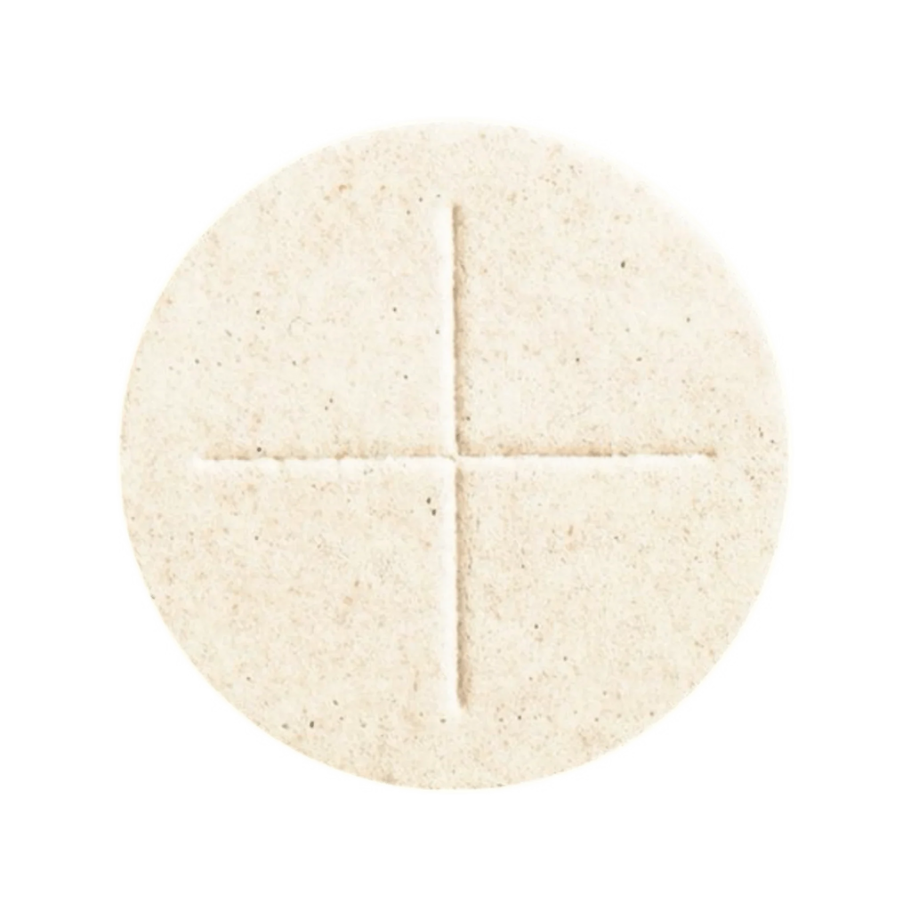 Cavanagh 2-3/4 inch white large priest's host with embossed cross