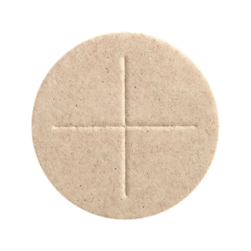 Cavanagh 2-3/4 inch whole wheat large priest's host with embossed cross
