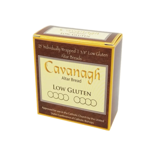 Individually wrapped Cavanagh low-gluten communion hosts