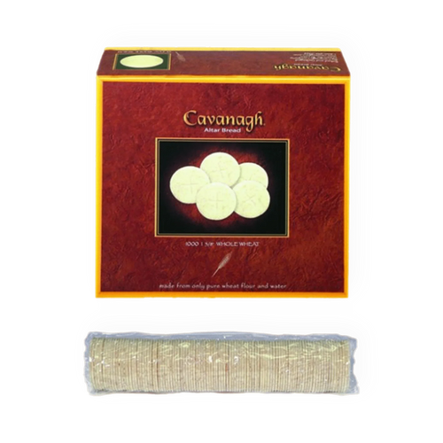 Box of 1,000 Cavanagh 1-1/8 inch white altar bread hosts in rolls