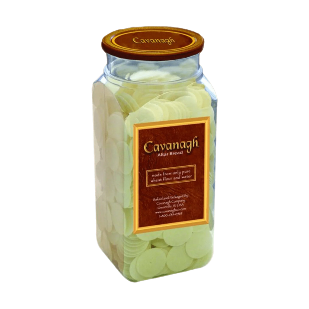 Cavanagh 1-3/8 inch white altar bread in rolls in boxes