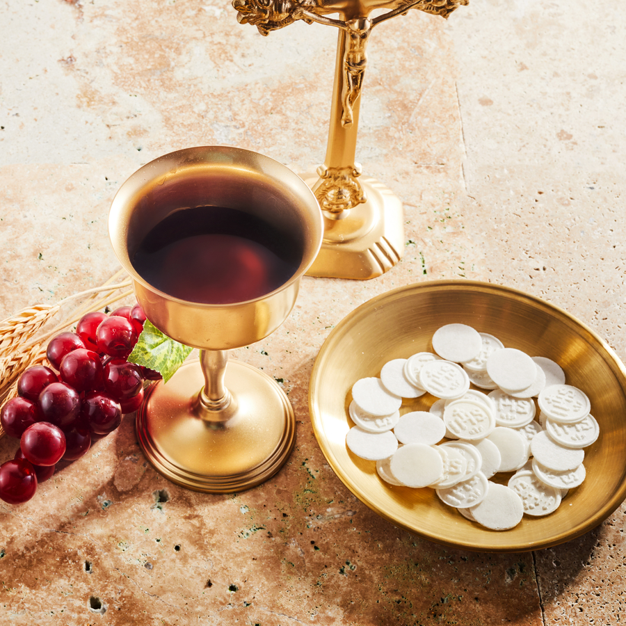 Altar bread & wine