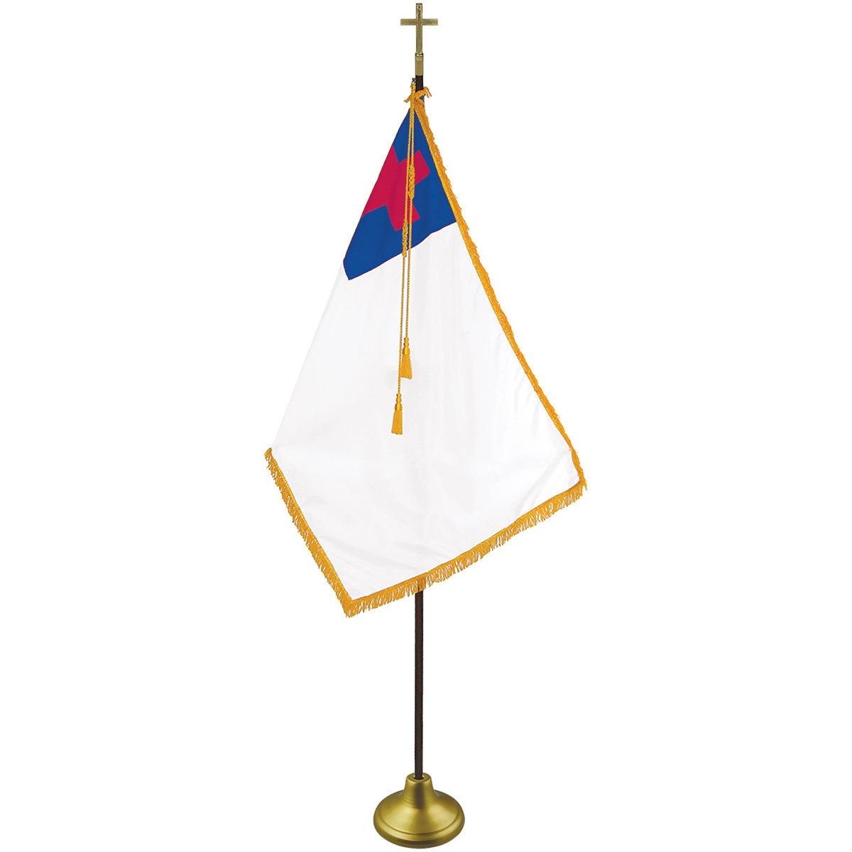 Christian Flag | Indoor | Oak Pole | Complete Set