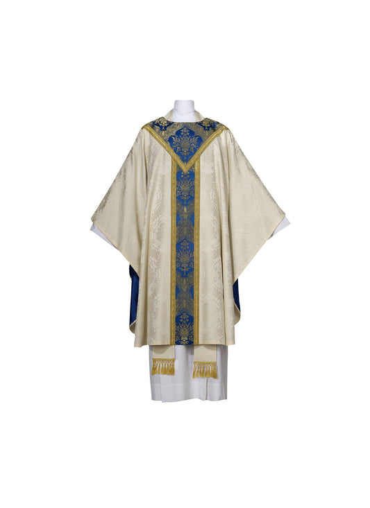 Chasuble | Baroque 6409 Collection| White-Blue