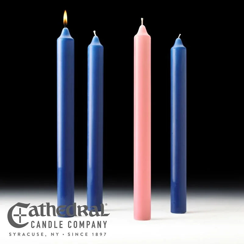 Cathedral Candle Company 51% beeswax Advent candle set for church Advent wreaths, view 5