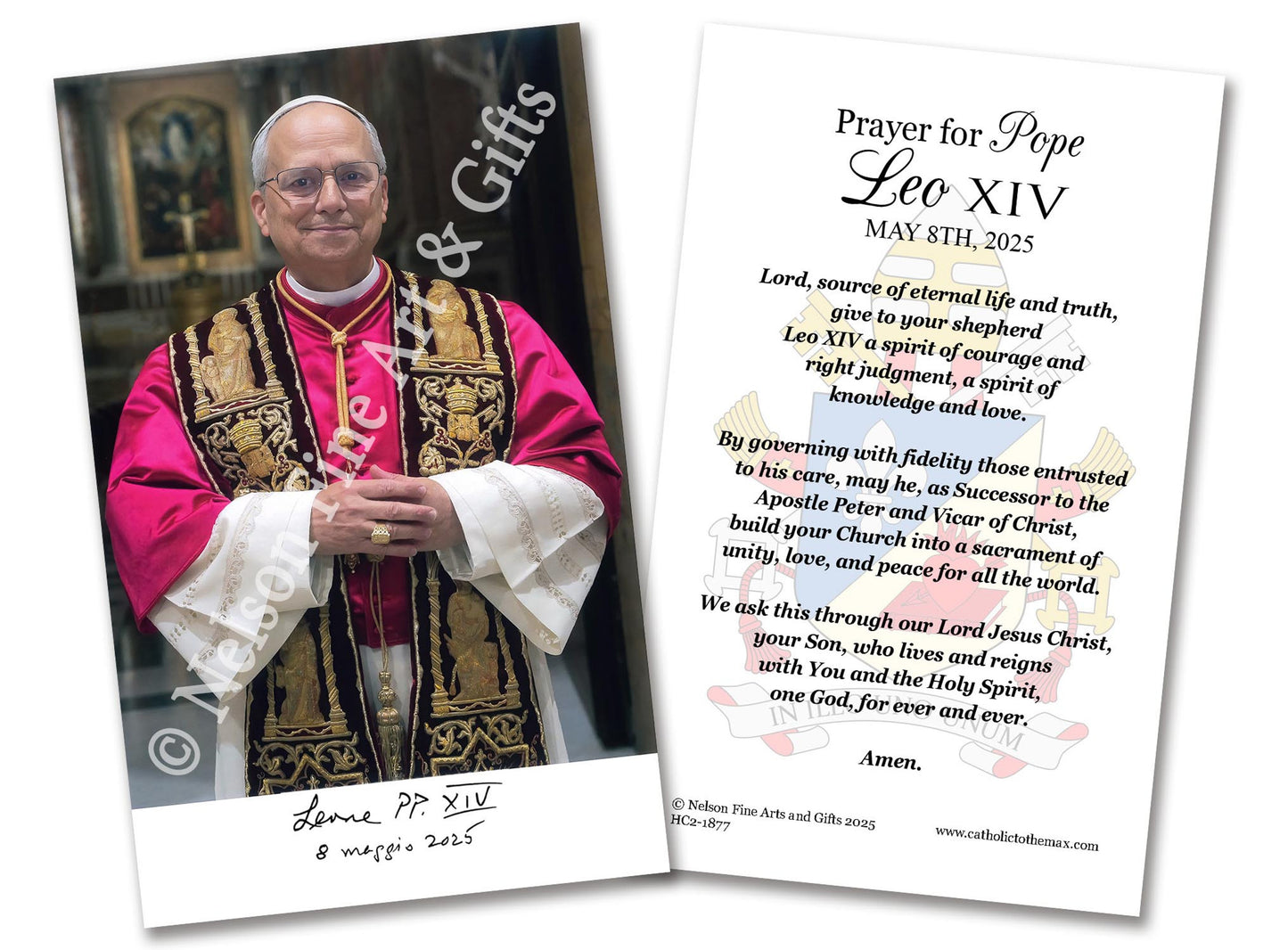 Pope Leo XIV Official Portrait 3"x5" Holy Cards | HC2-1877