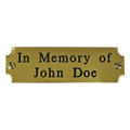 Koley's bright brass mounted nameplate