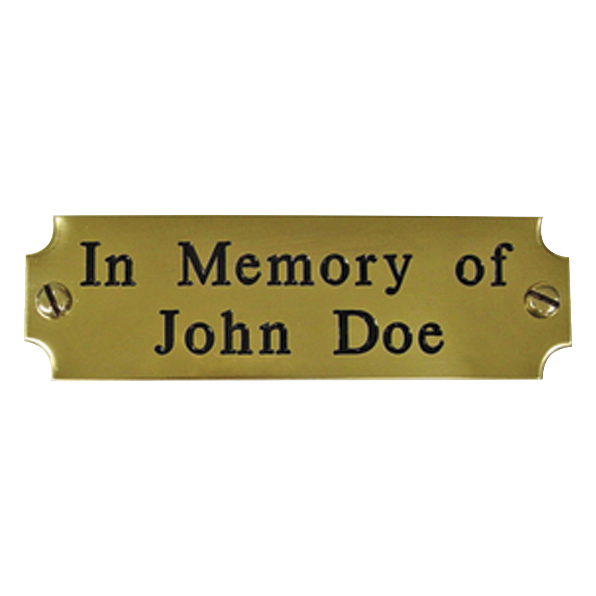 Koley's bright brass mounted nameplate