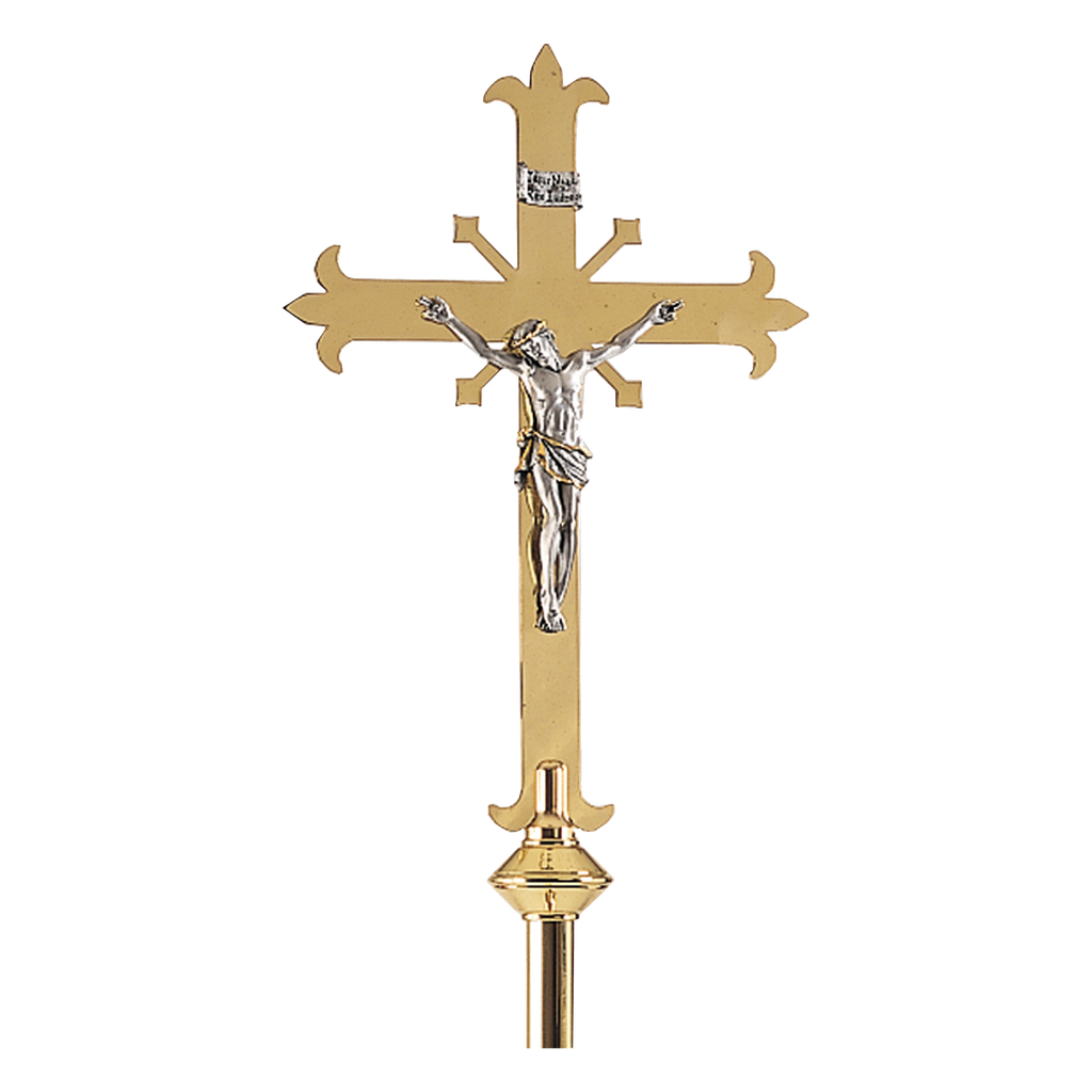 Koley's K1050 fleur-de-lis processional crucifix – alternate view 2 of 2