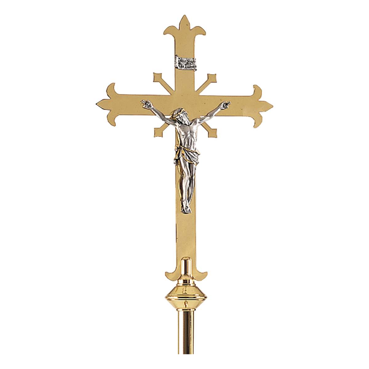 Koley's K1050 fleur-de-lis processional crucifix – alternate view 2 of 2