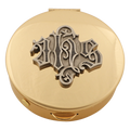 Koley's K121 brass pyx with IHS medallion