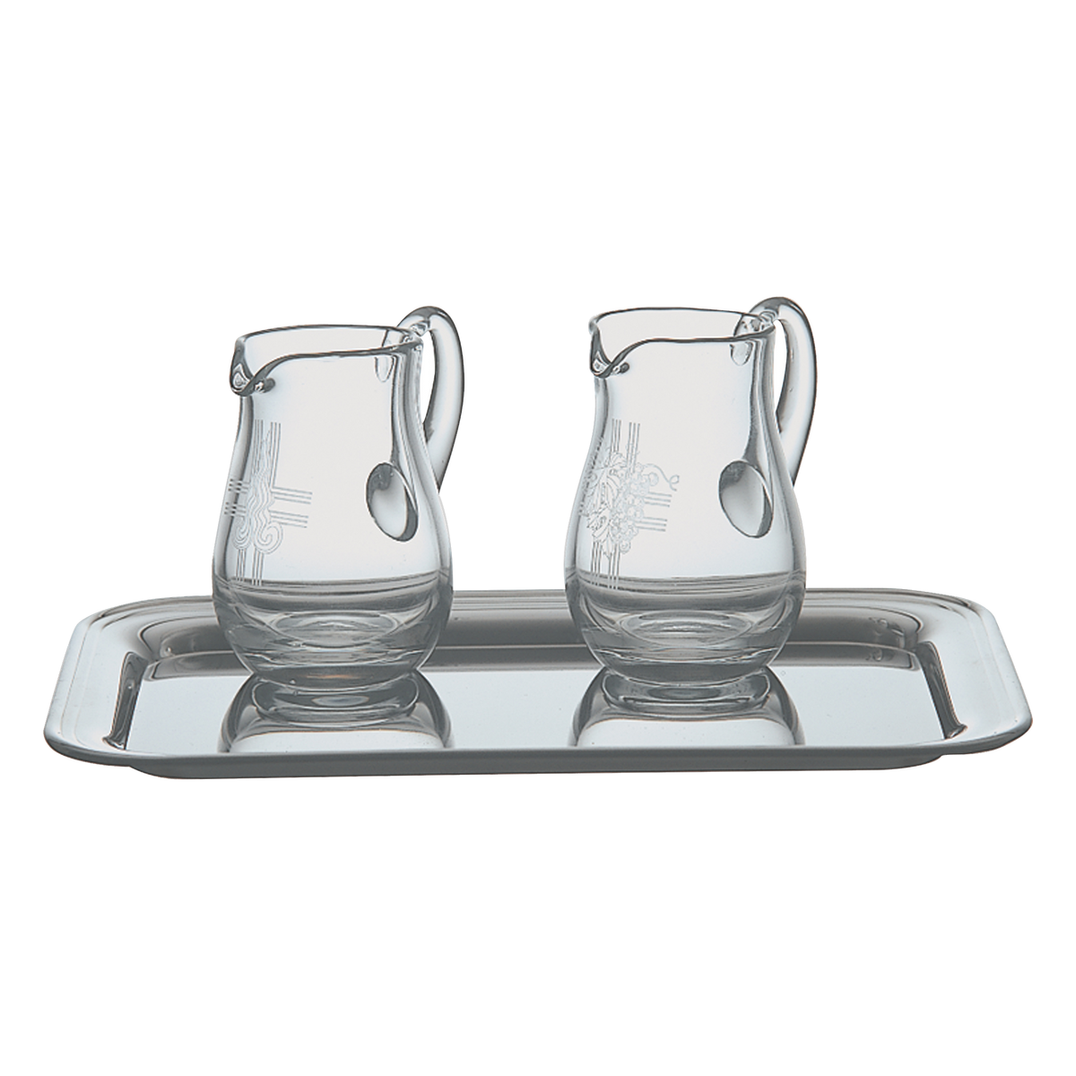 Koley's K1262 engraved crystal cruets