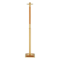Koley's K131 oak and satin brass processional candlestick