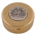 Koley's K143 gold plated hospital pyx with silver medallion