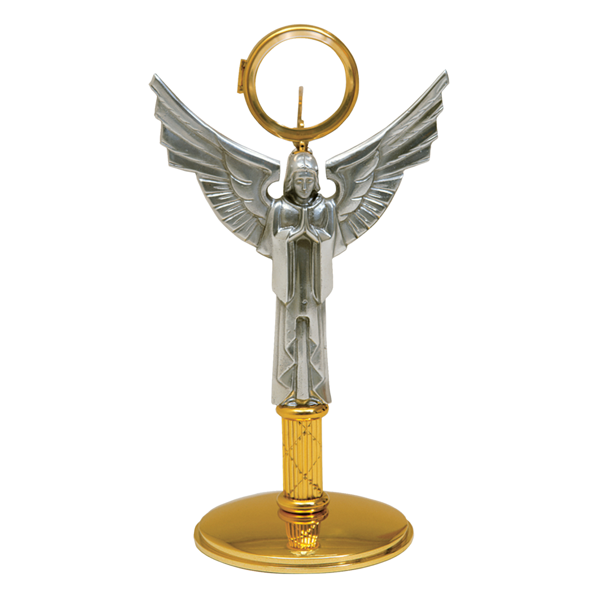 Koley's K154 gold plated monstrance with silver angel