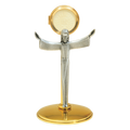 Koley's K158 gold plated monstrance with Risen Christ figure