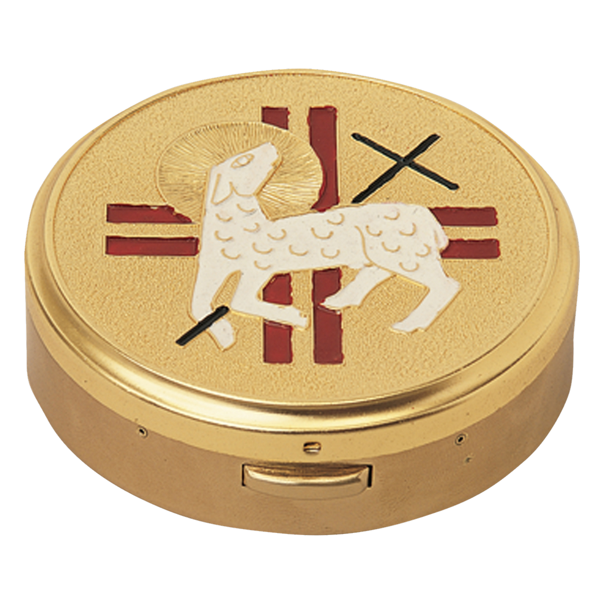 Koley's K160 hospital pyx with enameled lamb and cross
