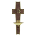Koley's K162 two-tone brass dedication candle bracket