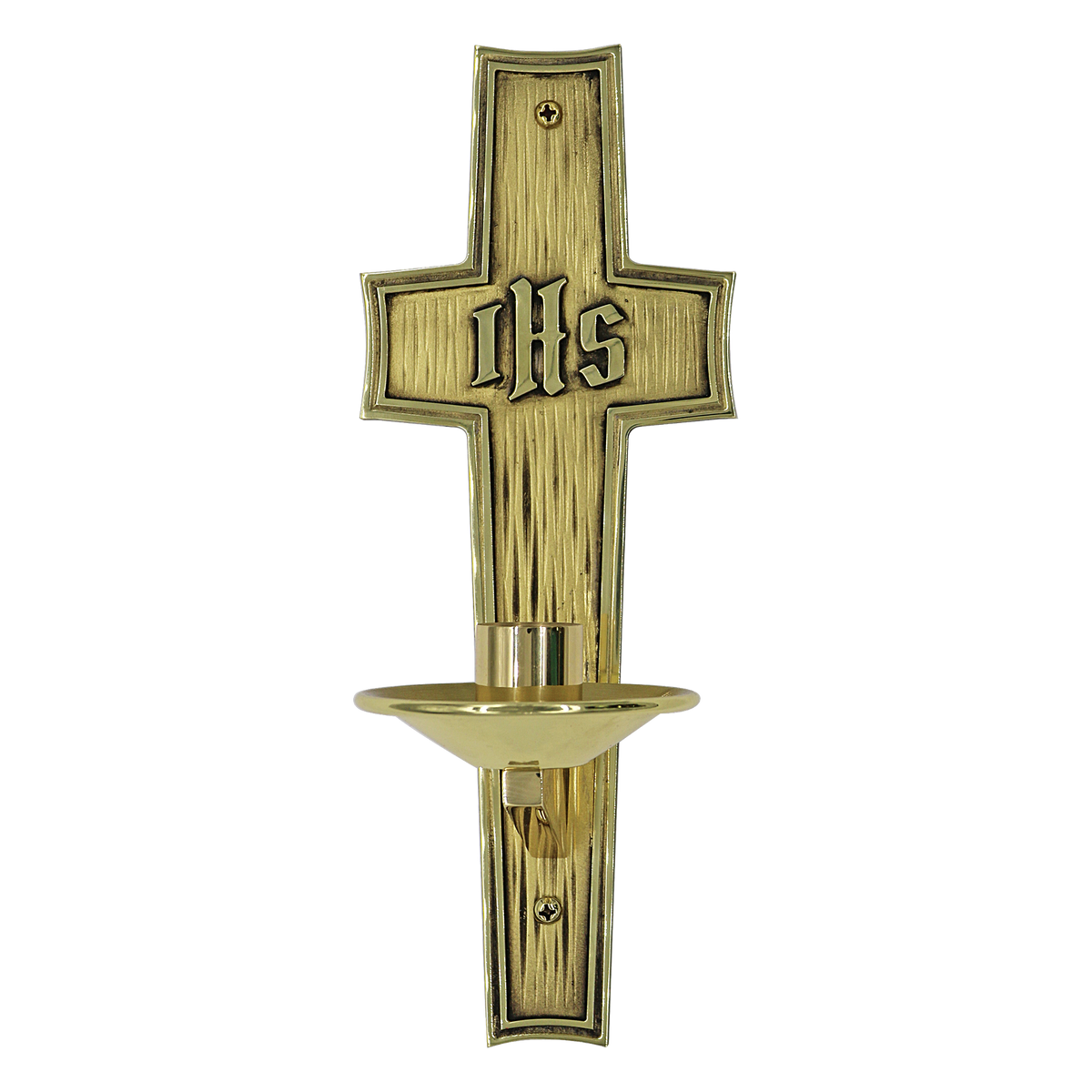 Koley's K168 two-tone brass dedication candle bracket