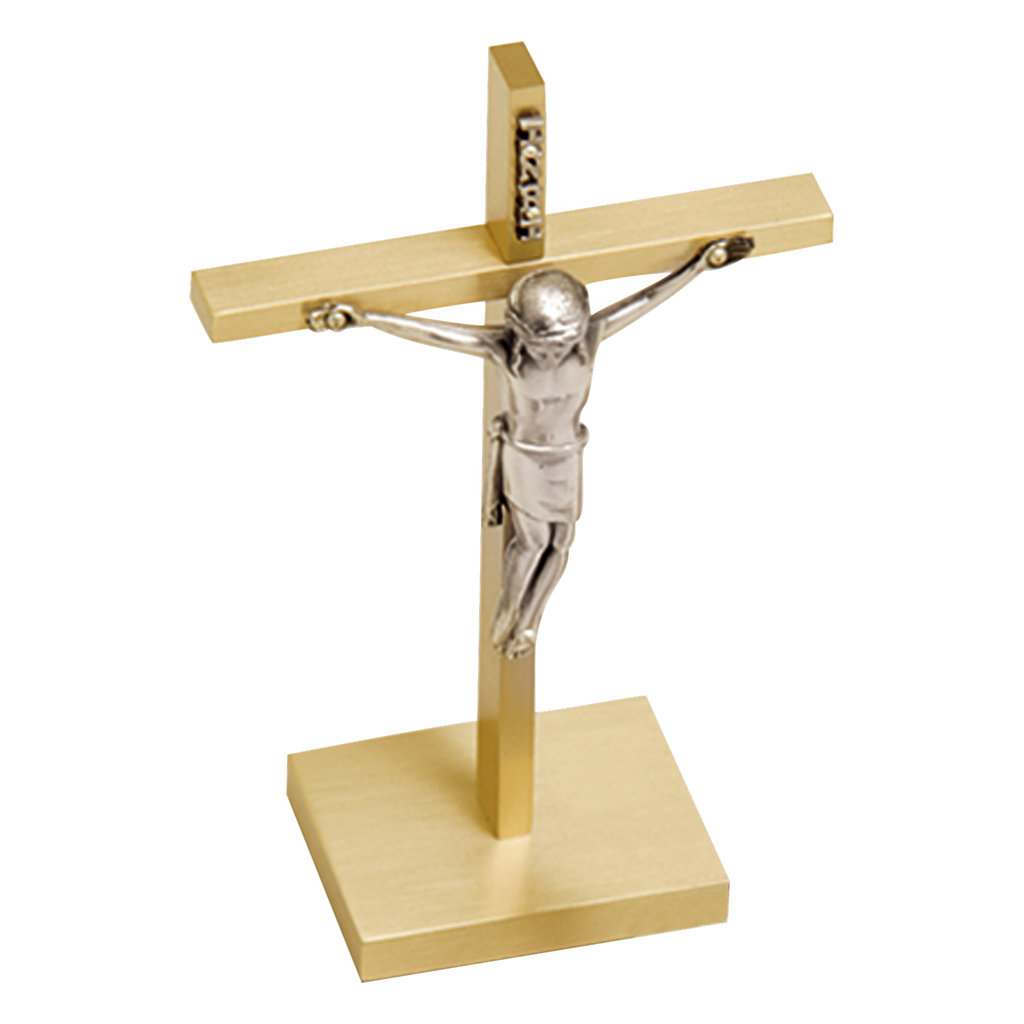 Koley's K17 satin brass crucifix