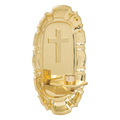 Koley's K185 bright brass dedication wall candle bracket