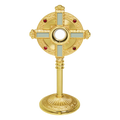 Koley's K222 gold plated ostensorium with silver cross