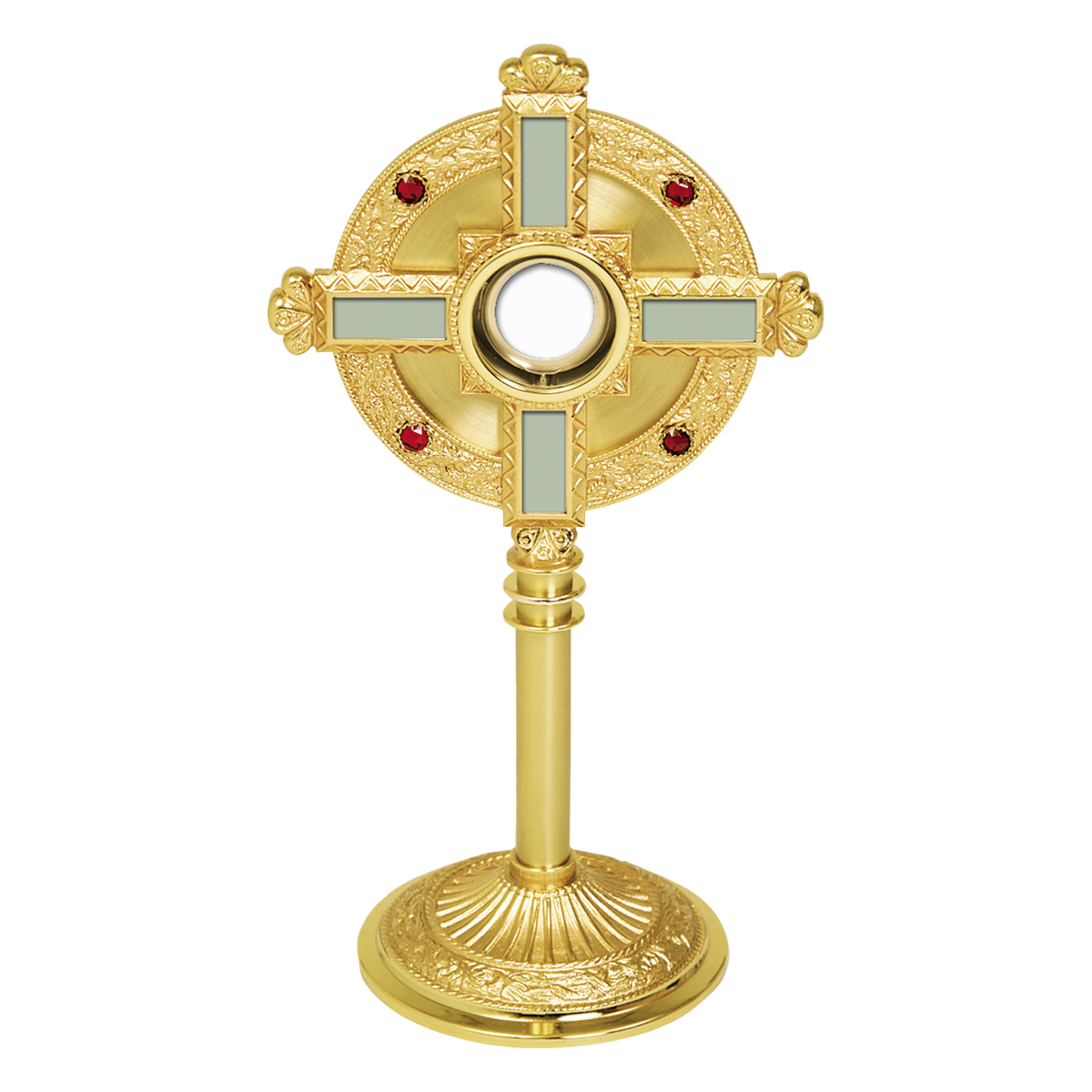 Koley's K222 gold plated ostensorium with silver cross