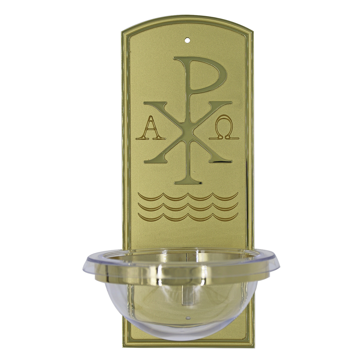 Koley's K240 solid brass holy water font with acrylic bowl