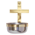 Koley's K249 holy water font with brass cross