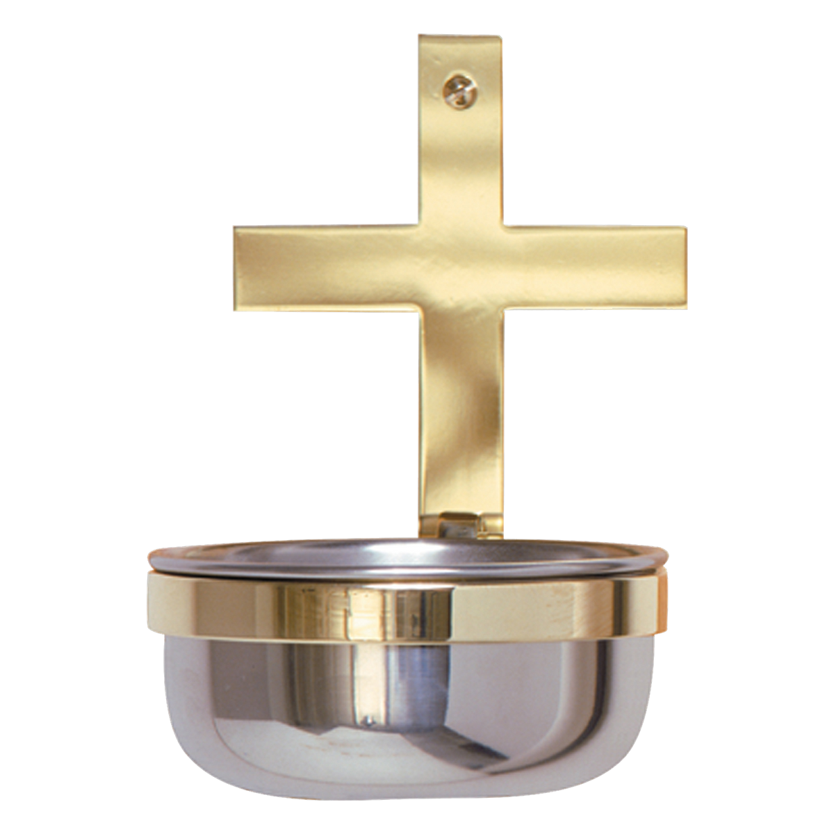 Koley's K249 holy water font with brass cross