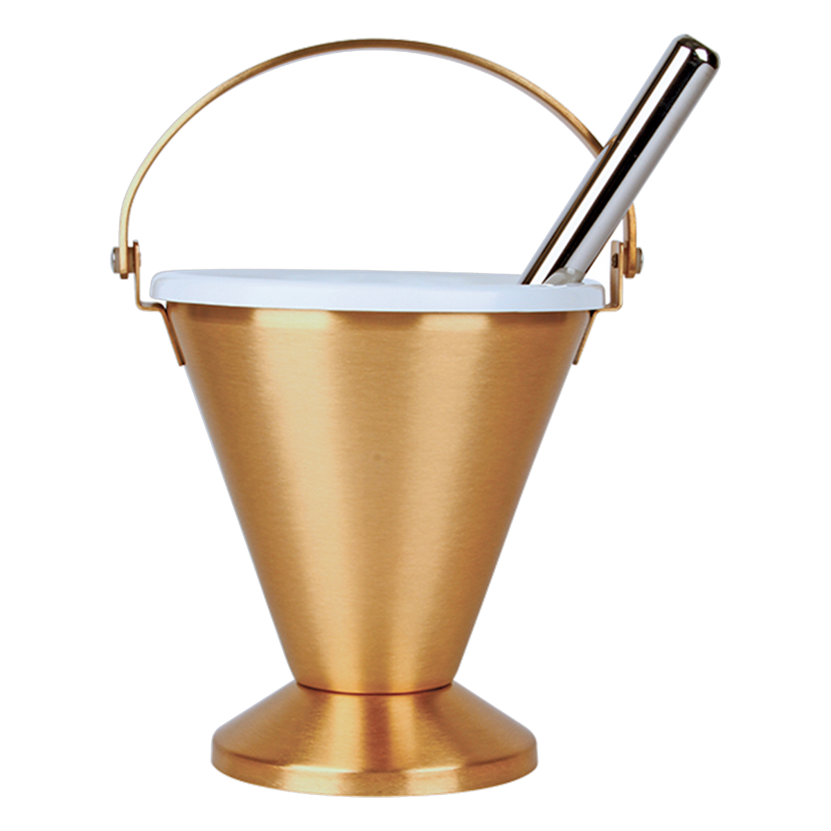 Koley's K286 satin bronze holy water pot with sprinkler