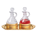 Koley's K350 processional cruet set on gold plated tray