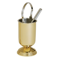 Koley's K384 polished brass holy water pot and sprinkler