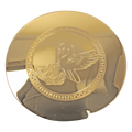 Koley's K387 gold scale paten with engraved pelican