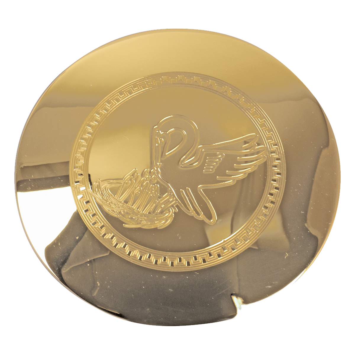 Koley's K387 gold scale paten with engraved pelican