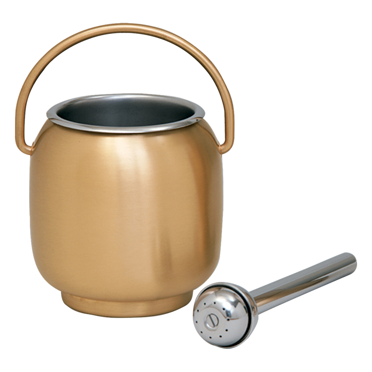 Koley's K388 satin bronze holy water pot with sprinkler