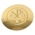 Koley's K391 gold scale paten with engraved Chi-Rho