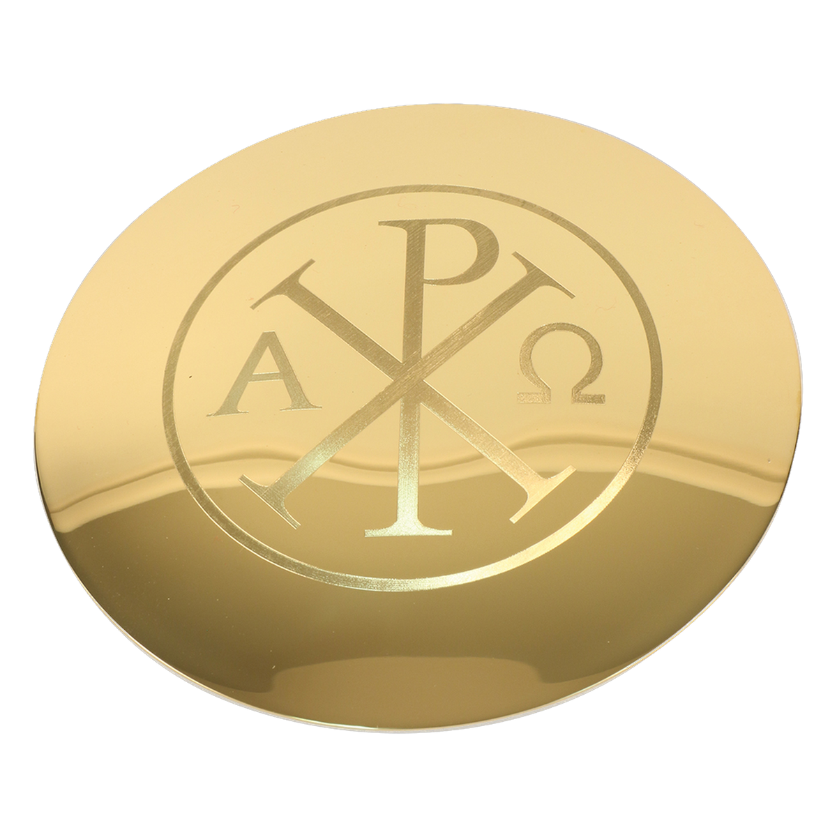 Koley's K391 gold scale paten with engraved Chi-Rho