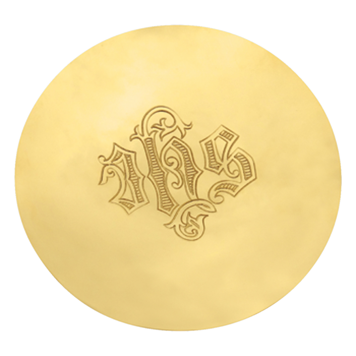 Koley's K395 gold scale paten with engraved IHS