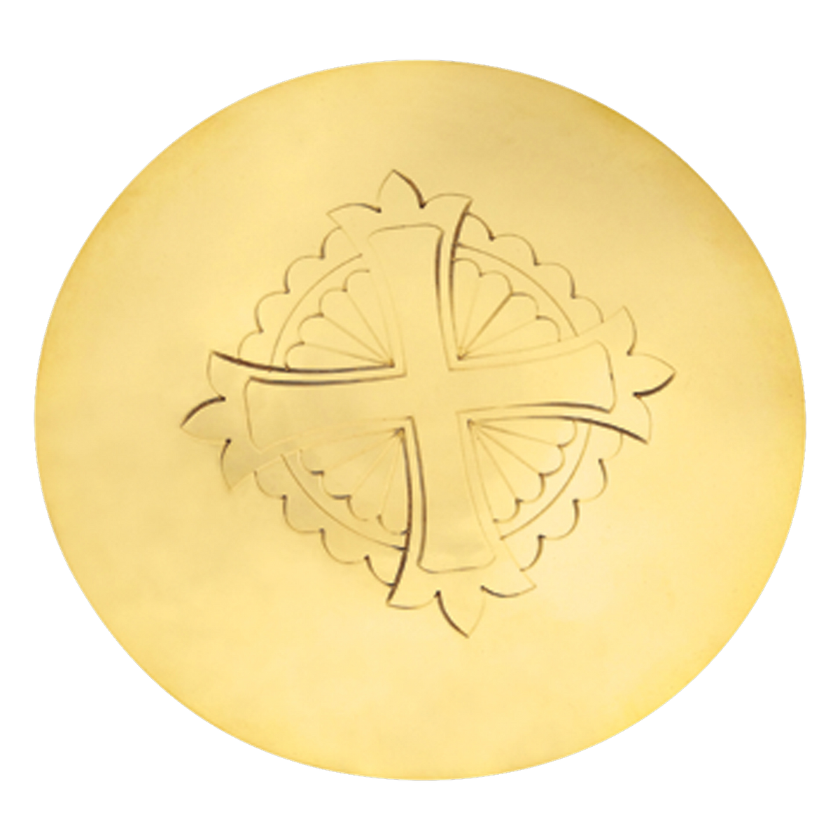 Koley's K396 gold scale paten with engraved cross
